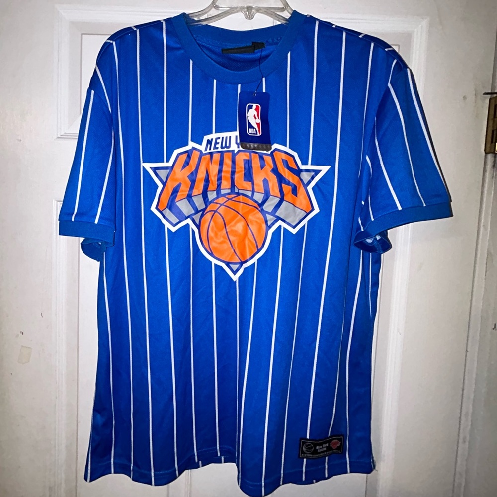 ๐ฝ๐ New York Knicks NBA Basketball Pinstripes Polyester Shirt ๐๏ธ๐ - Picture 14 of 16